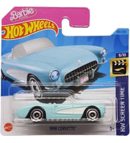 Hot Wheels - 1956 Corvette - Hw Screen Time 9/10 - Hkk87 - Kısa Kart - Barbie The Movie - Mattel 202 (Çok Renkli)