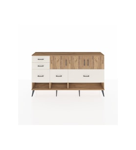 Arges Konsol 3 Raflı 5 Çekmeceli 3 Kapaklı 176x30x99 Çam-Çam/Aytaşı