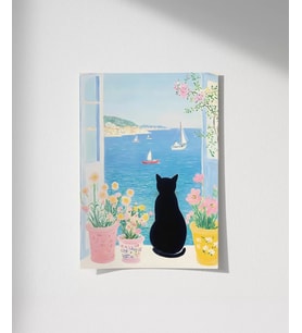 Çerçevesiz Poster e Chat et la Mer