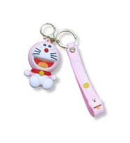 Doraemon Pink Edition Premium 3D Figürlü Bilek Kayışlı Anahtarlık - 1 ADET