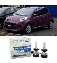 Peugeot 107 Uzun+Kısa Far Ampulü H4 Access Yeni Seri Beyaz 2005-2014