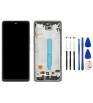 Tkgz - Samsung Galaxy A53 -5G Uyumlu Lcd Ekran Dokunmatik  - A - Kalite ÇITALI SİYAH + TAMİR SETİ