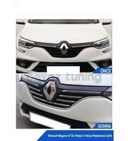 Renault Megane 4 Ön Panjur Krom Nikelajı  2016-2019 Arası