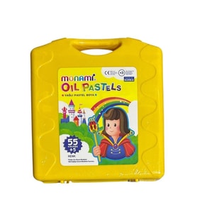 MONAMİ OIL YAĞLI PASTEL BOYA PLASTİK ÇANTALI 55+5 RENK - 2140441055