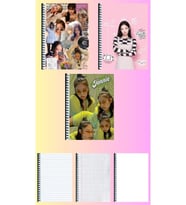 Jennie A4 defter 3 adet çizgili + kareli + çizgisiz büyük boy 21*29 cm süper set