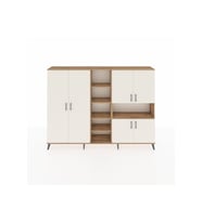 Arges Dolap 13 Raflı 6 Kapaklı 220x30x163 Çam-Aytaşı/Çam