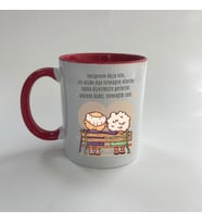Tansiyonum Düşse Bile Baskılı Kırmızı Mega Kupa