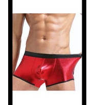 Fantezia Night Fantezi Deri Görünümlü Kırmızı Erkek Boxer Tanga TG274506
