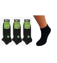 6'LI KALİTELİ ERKEK BAMBU PATİK ÇORAP 40-44 (Siyah)