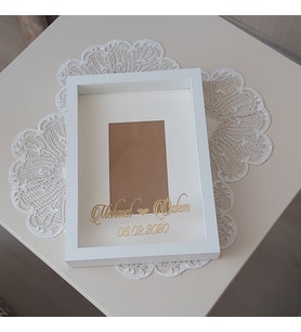 Kişiye Özel İsimli 21x30 cm Verda Anı Çerçevesi-Derin Anı Çerçevesi 4,5 cm derin Ahşap Özel Kaplama Çerçeve