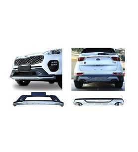 Kia Sportage Uyumlu Ön Ve Arka Koruma Difüzör -2015 Çift Çıkış Egzoz