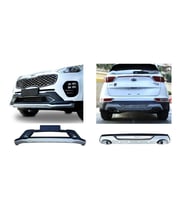 Kia Sportage Uyumlu Ön Ve Arka Koruma Difüzör -2015 Çift Çıkış Egzoz