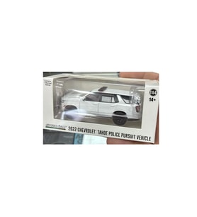 Greenlight 2022 Chevrolet Tahoe Police Pursuit Vehicle Beyaz 1/64 Model Araba