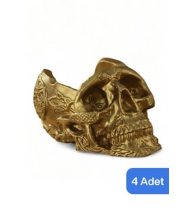 Şık Altın Kül Tablası Seti, Dekoratif ve Kullanışlı 4'lü Paket