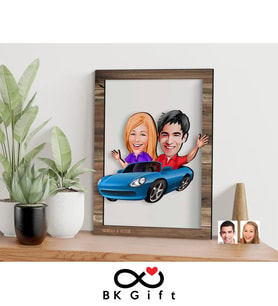 BK Gift Kişiye Özel Sevgililer Karikatürlü 3D Ahşap Tablo, Sevgiliye Hediye, Sevgililer Günü Hediyesi, Yıl Dönümü Hediyesi, Doğum Günü Hediyesi-52