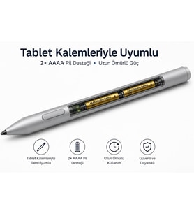Lexroo Dokunmatik Tablet Kalemi için AAAA Alkalin Pil 1.5V LR61 2'li Paket