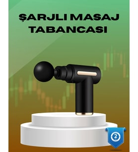 6 Kademeli Kas Masaj Tabancası 4 Başlıklı Güçlü Sessiz Sporcu Masaj Cihazı Şarjlı