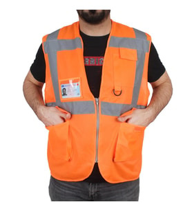 Yelek Cepli Reflektörlü Turuncu Xxl