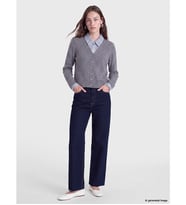 LCW Modest İndigo Yüksek Bel Wideleg Kadın Jean Pantolon