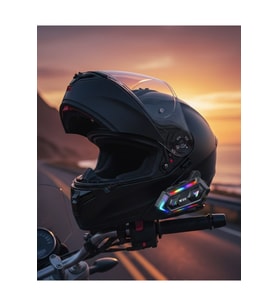 16 Mod RGB Işıklı Motosiklet Intercom Çift Telefon Destekli
