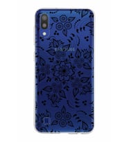 Samsung Galaxy M10 Kapak Nostalji Desen Tasarımlı Şeffaf Silikon Kılıf
