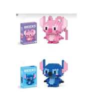 Stitch ve Angel 3D Yapboz 2'li Seti 175 Parça Renkli Hediyelik Eğlenceli Oyun