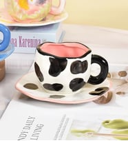 Moo Love Desenli Seramik Kupa & Tabak Seti