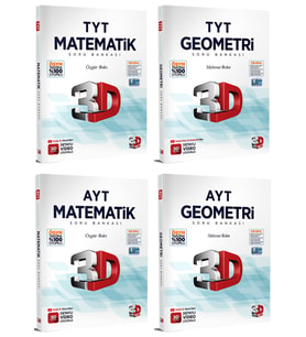 3D Yayınları TYT AYT Matematik Geometri Soru Bankası Seti 4 Kitap