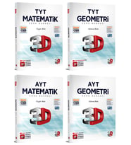 3D Yayınları TYT AYT Matematik Geometri Soru Bankası Seti 4 Kitap