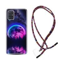 Samsung a71 A72 A73 A7 A9 2018 C7 C9 Kılıf Boyun Asklı Rasta Silikon Star Planet 1652