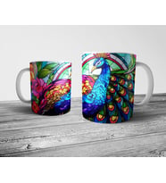 Pixxa Tavuskuşu Tavus Kuşu Peacock Kupa Bardak Model 2