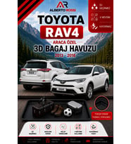 Toyota Rav4 2013 - 2018 Araca Özel 3D Bagaj Havuzu