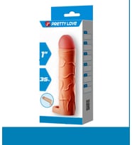ETSMagaza 2,5 cm Dolgulu Premium Ten Rengi Silikon Penis Kılıfı