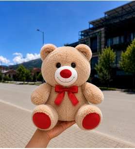 Sevimli Peluş Ayıcık 30cm - Hediyelik & Sevimli Uyku Arkadaşı Peluş Oyuncak