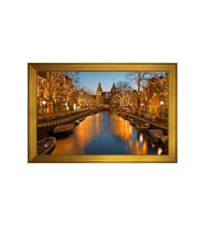 Manzara Temalı Kanvas Tablo 50 x 70 cm Gold Çerçeve