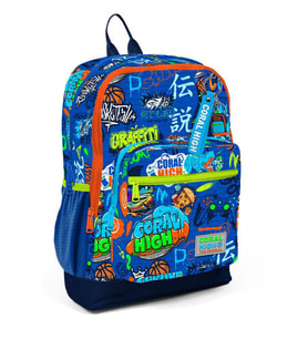 Coral High Dört Bölmeli Saks Grafiti Desenli İlkokul Sırt Çantası - Erkek Çocuk