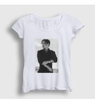 Presmono Kadın Beyaz Cool Johnny Depp T-Shirt 320273tt