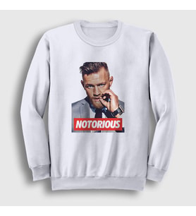 Presmono Unisex Beyaz Notorious V3 Ufc Conor McGregor Sweatshirt 312357tt
