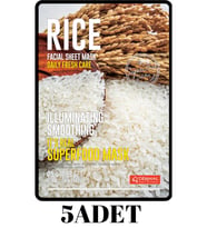 Dermal 5 ADET Superfood Pirinç Maskesi Aydınlatıcı ve Pürüzsüzleştirici Etki