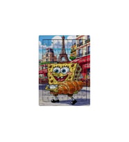 Ghostbastır Design Sünger Bob Paris 99 Parça Ayaklı Puzzle – Dekoratif Çocuk Yapbozu 023