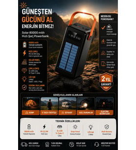 2080 Powerbank Taşınabilir Hızlı Şarj Cihazı