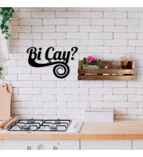 BK Home Dekoratif Doğal Ahşap Raf ve Bi Çay Duvar Süsü-4 (Beyaz)