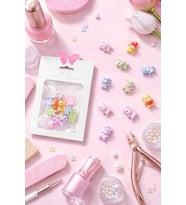 Lexroo Yoonail Professional Nail Ornament Charm, Bebek Ayıcıklar Temalı Tırnak Süsleme Seti