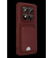 Pilelistore   Xiaomi Redmi Note 15 Pro 5G Kelvin Kartvizitli Silikon - Bordo