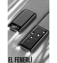 20000 mAh Powerbank Dijital Göstergeli LCD Ekranlı