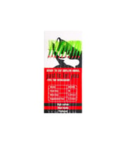 HG3455 Effe Çapari Mackarel 9 Numara 10 İğneli Yeşil Floşlu Parlak Simli