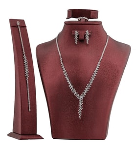 Zirkon Taşlı Gümüş Bayan Set