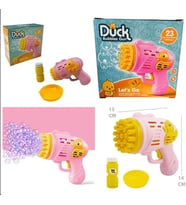 Duck köpük tabancası 23 nokta çıkışlı pilli pembe renk