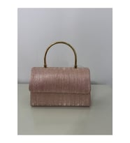 Pudra Rose Işıltılı Clutch Abiye Çanta