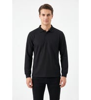 Erkek Mevsimlik Polo Yaka Cepli Sweatshirt BGL-ST05366